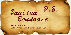 Paulina Bandović vizit kartica